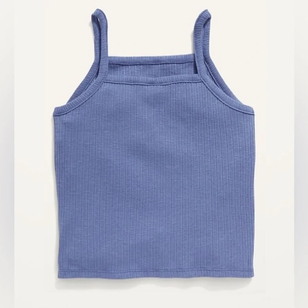 Old Navy Blue Ribbed Knit Cami Girl's Top Small (6-7)